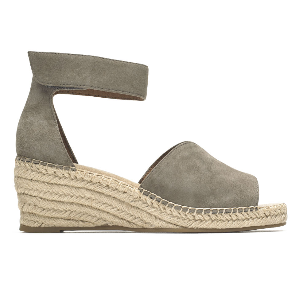 Rockport Sandaler Dame Grå - Marah Peep Toe Espadrille - PMYD52874